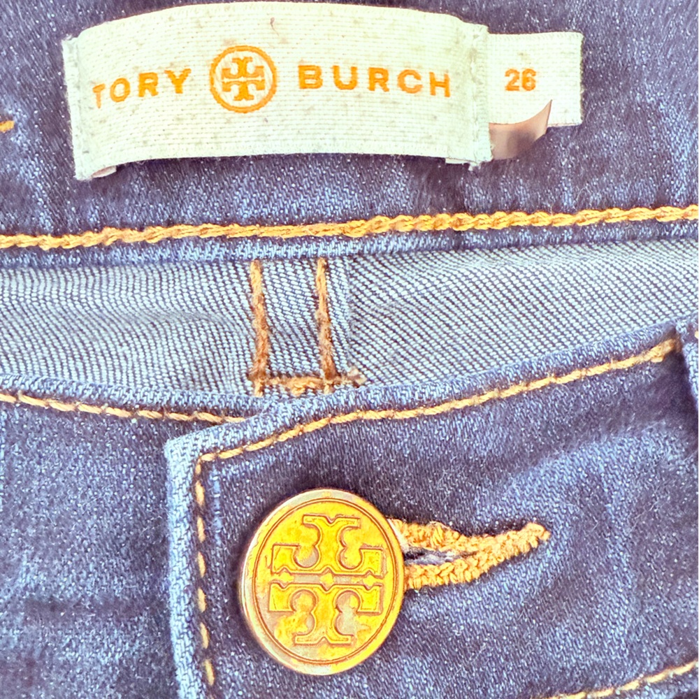 Tory Burch Dark Blue Straight Leg Jeans
